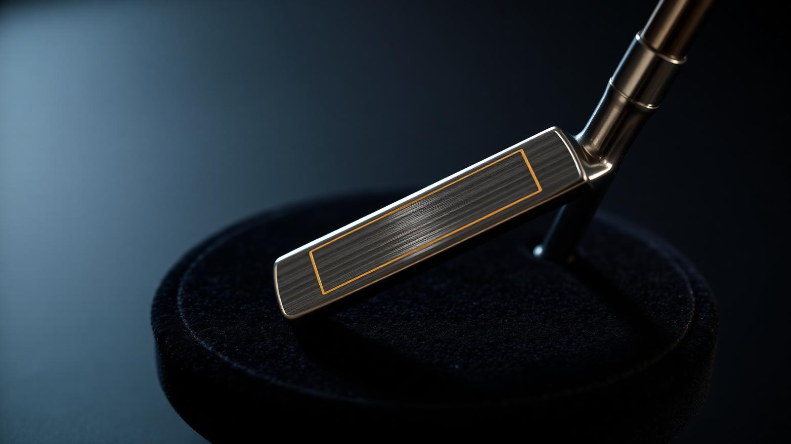 Precision milled putter with gold inlay
